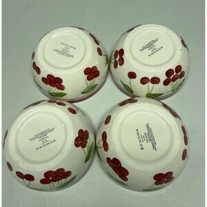 Sonoma Fruit Punch Cherry Bowls Set Of Four Ceramic